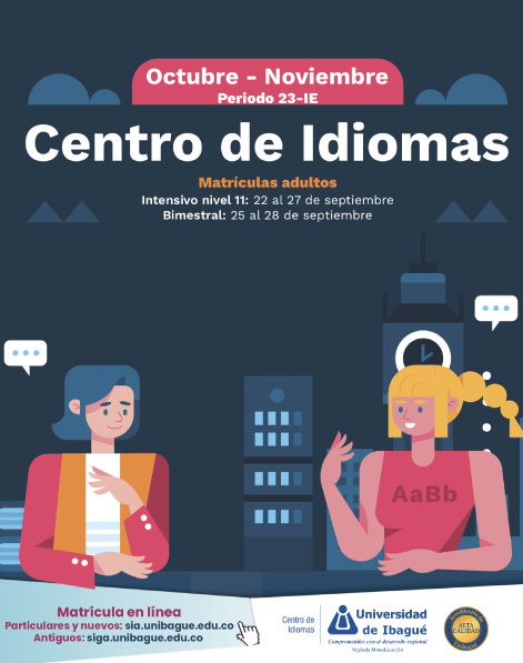 Imagen (vínculo) con la programación del centro de idiomas para adultos 2023
